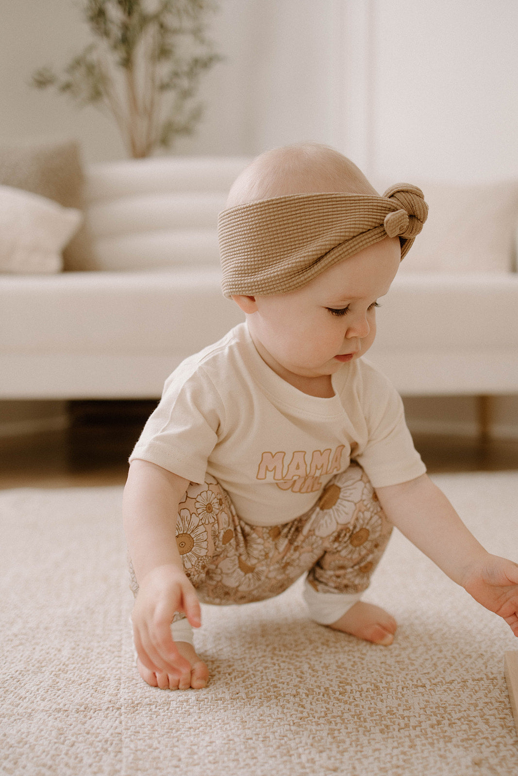 Babe Knotted Headband | Cocoa Waffle