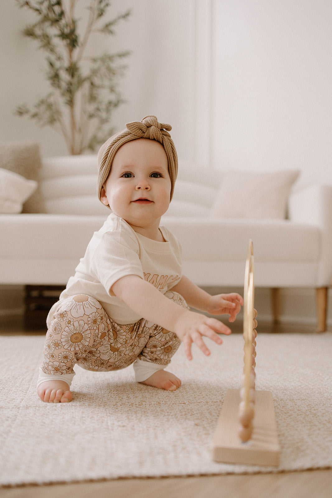 Babe Knotted Headband | Cocoa Waffle