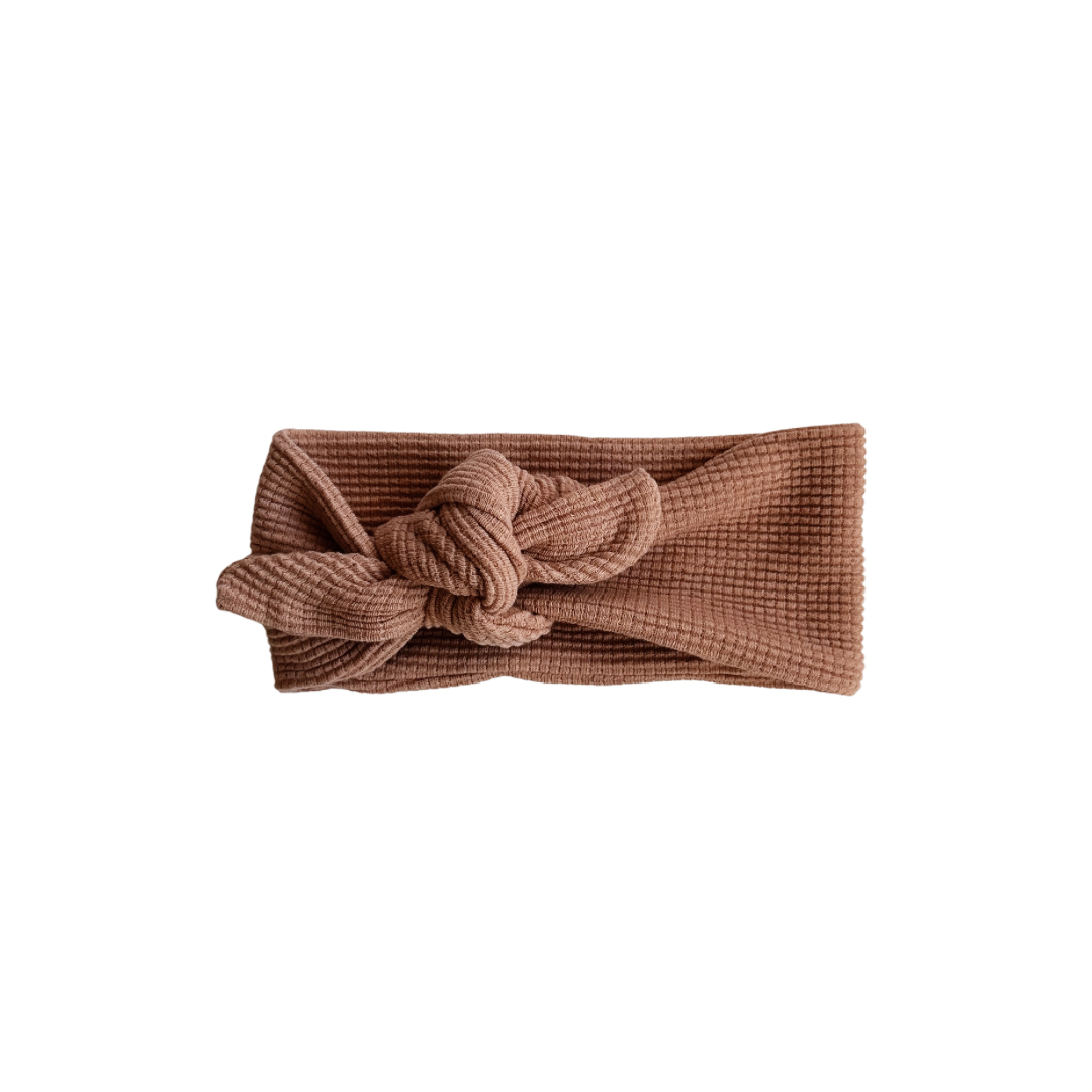 Babe Knotted Headband | Rose Waffle