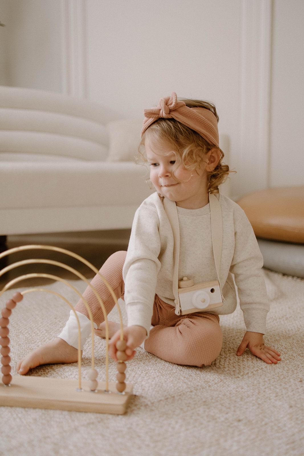 Babe Knotted Headband | Rose Waffle