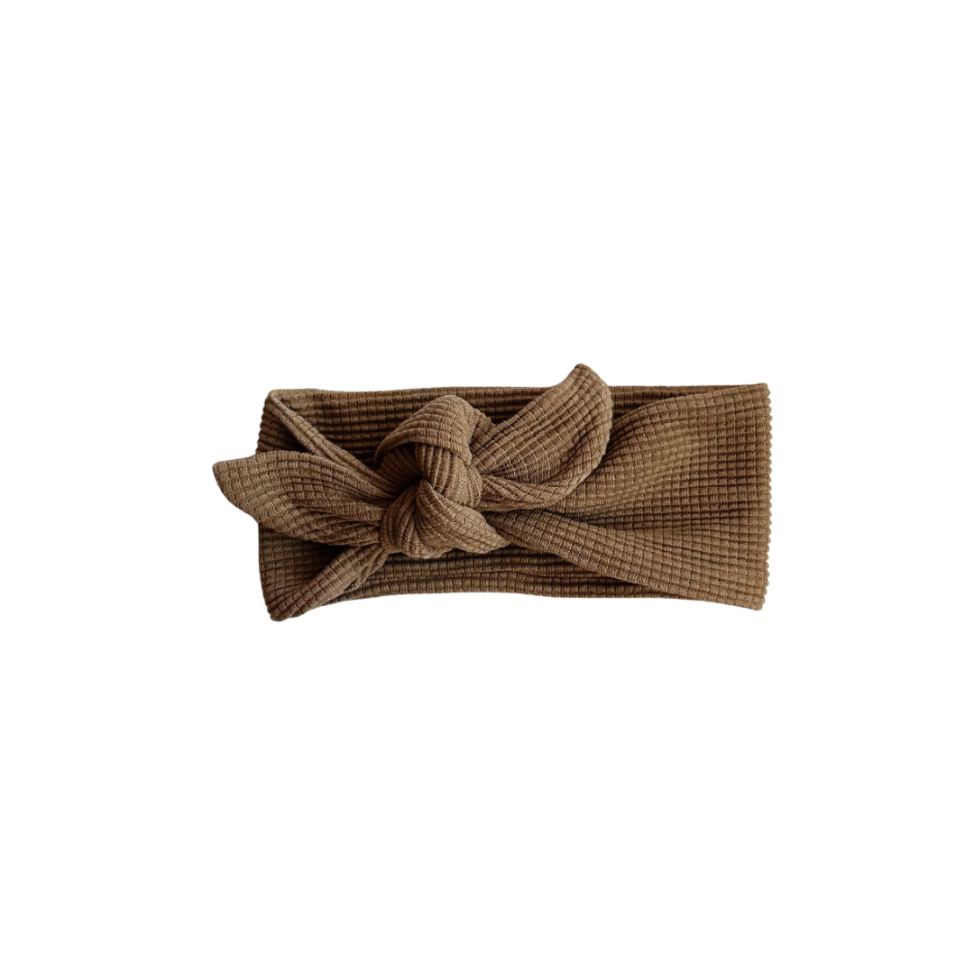 Babe Knotted Headband | Cocoa Waffle