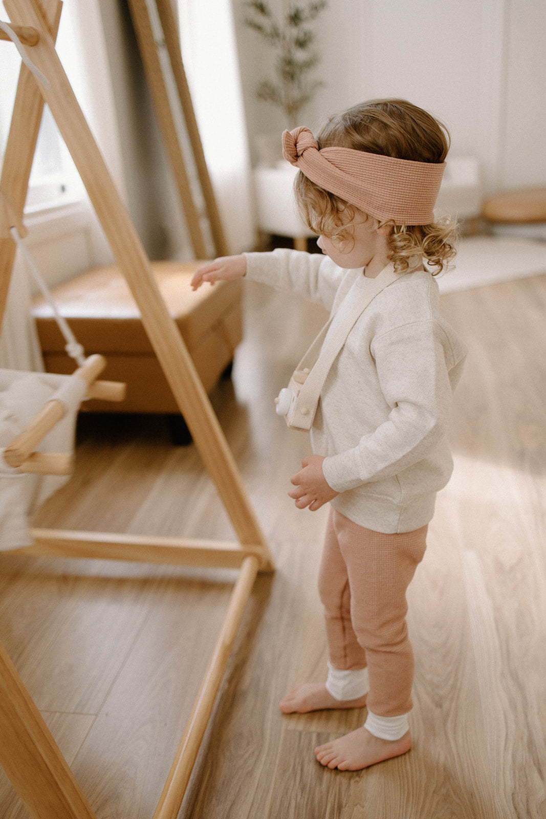 Babe Knotted Headband | Rose Waffle