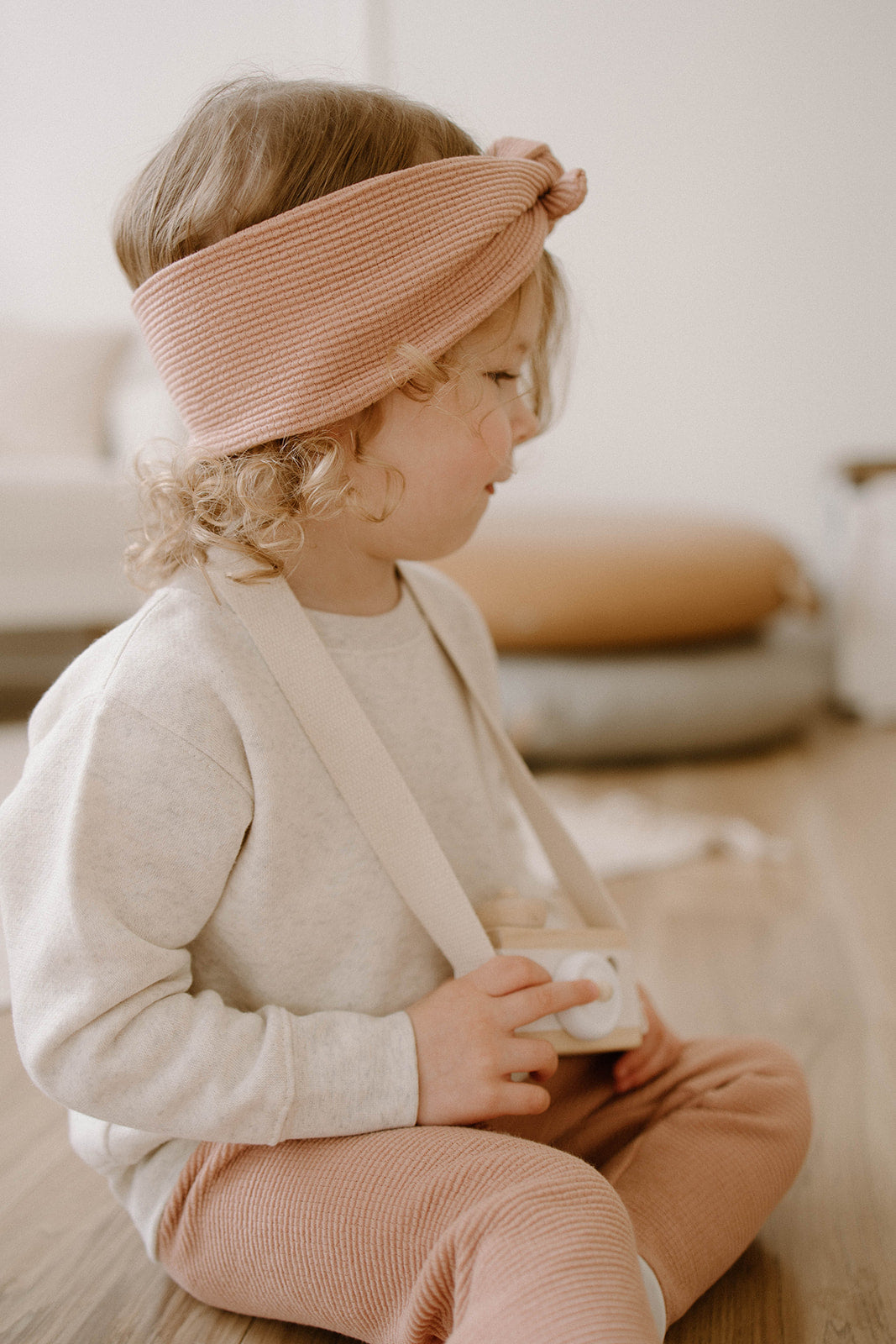 Babe Knotted Headband | Rose Waffle