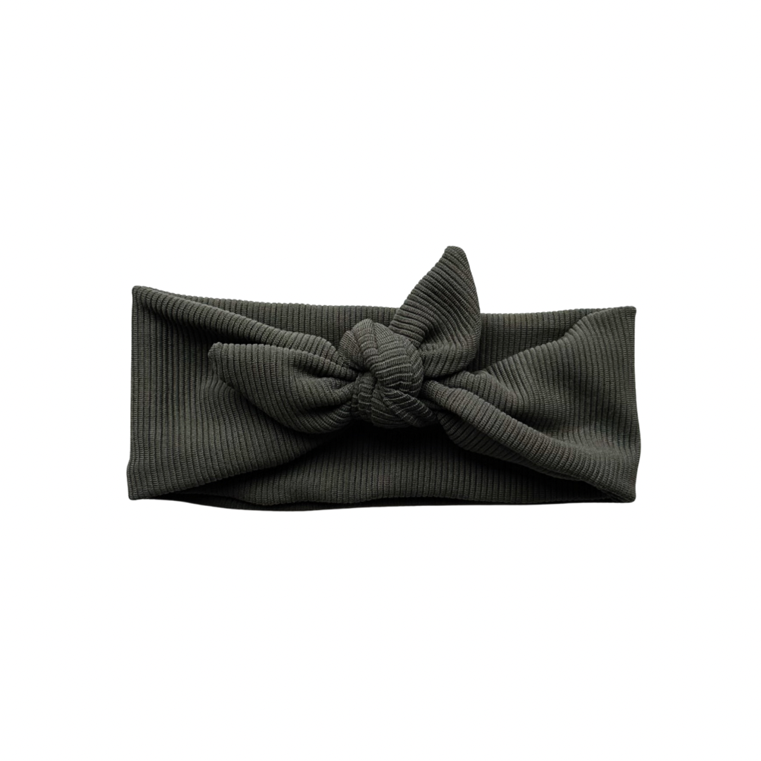 PREORDER Babe Knotted Headband | Deep Sage Ribbed