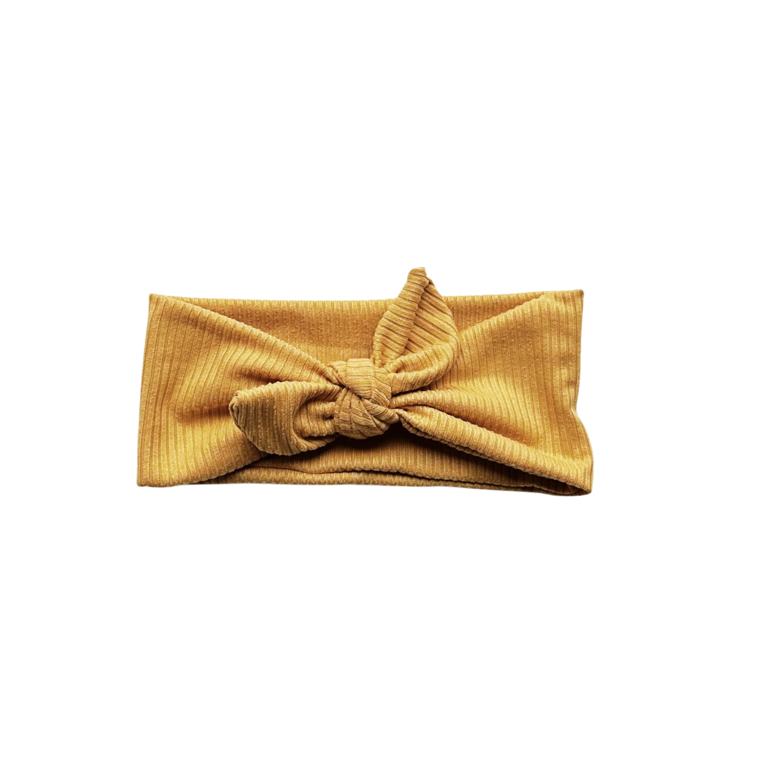 PREORDER Babe Knotted Headband | Golden Ribbed
