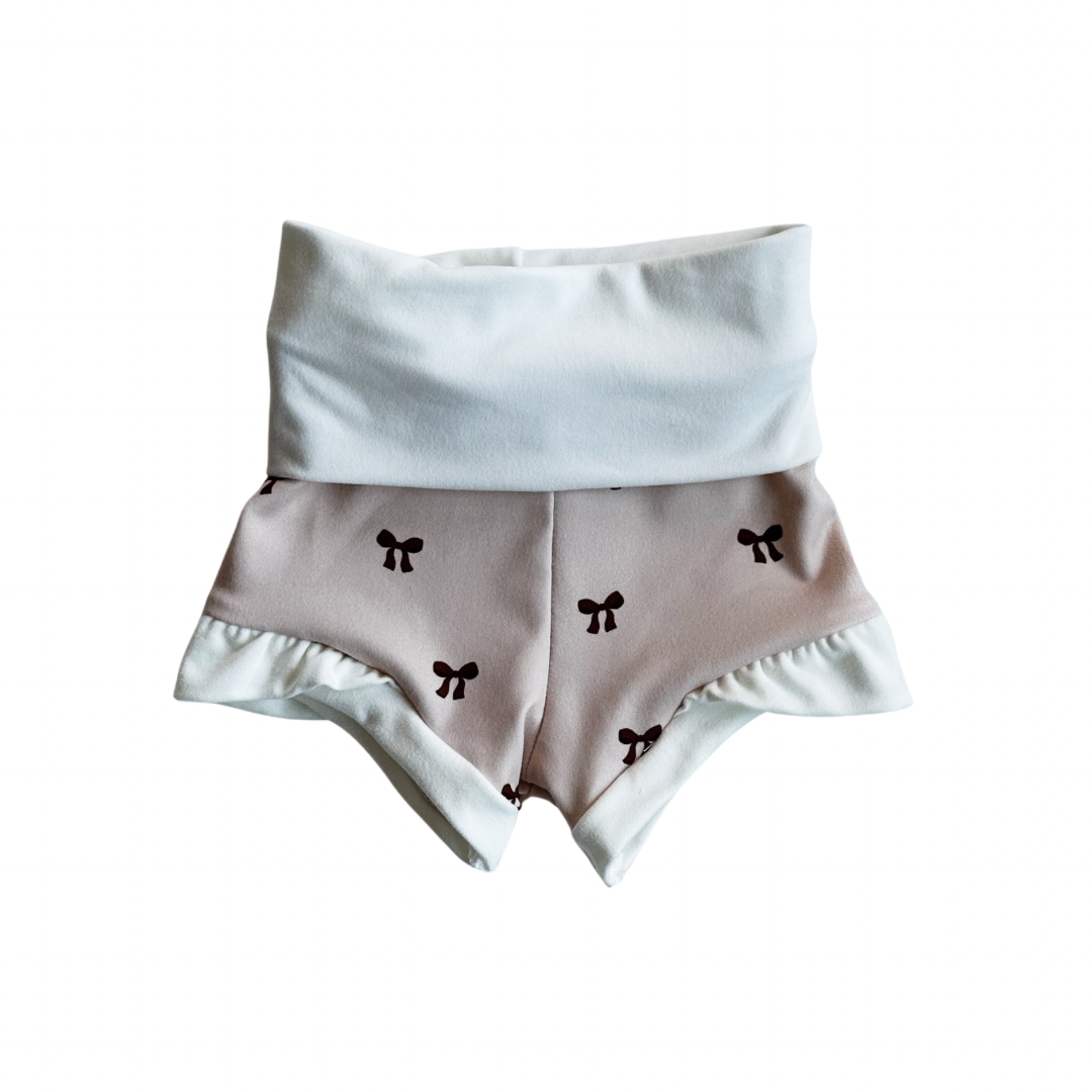Ruffle Shortie - Dainty Bows