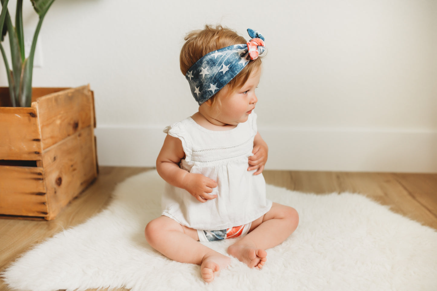 LOW INVENTORY Ruffle Shortie - Stars + Stripes