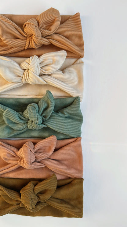 Babe Knotted Headband | Kelly Green Ribbed