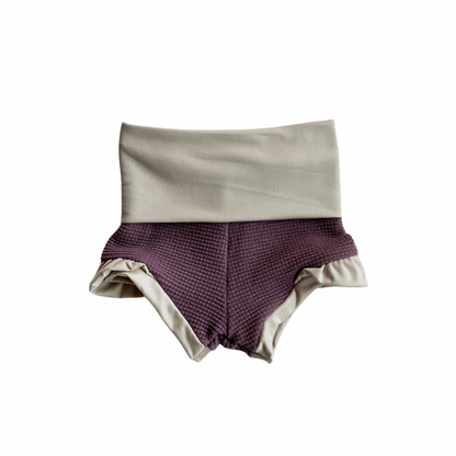 Ruffle Shortie - Grape Waffle