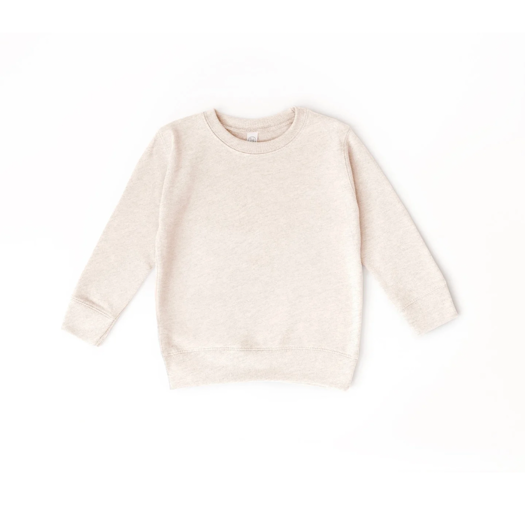 FLEECE CREW  | Blank Heather Ivory