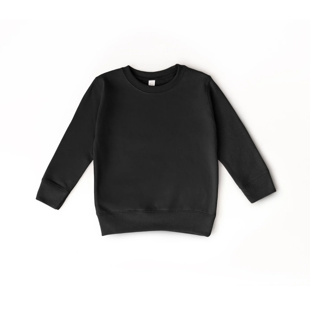 FLEECE CREW  | Blank Black