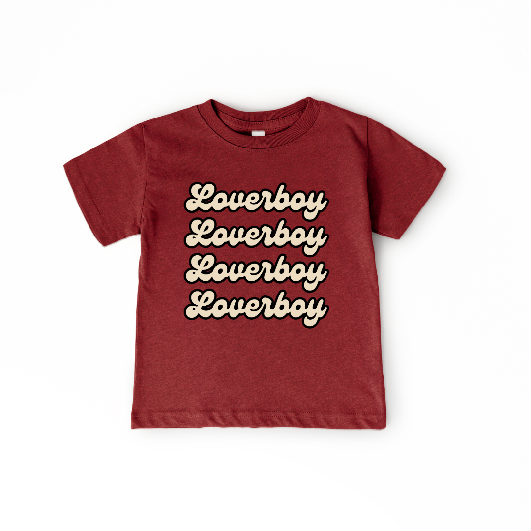 100% FINE Cotton TEE | Loverboy on Rogue Red