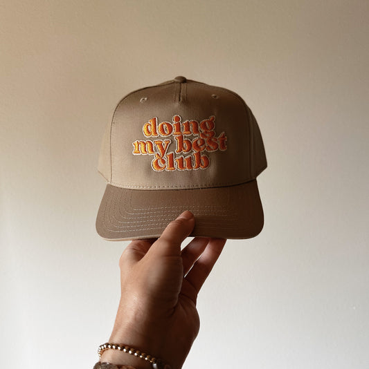 Embroidered Adult HAT | Doing My Best Club