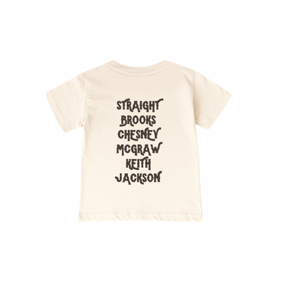 100% FINE Cotton TEE | Raised on Country Music | front & back