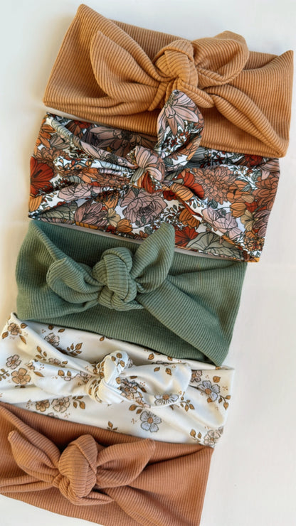 Babe Knotted Headband | Kelly Green Ribbed