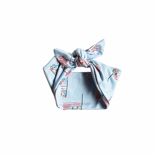 Babe or Adult Knotted Headband | Floral Flag