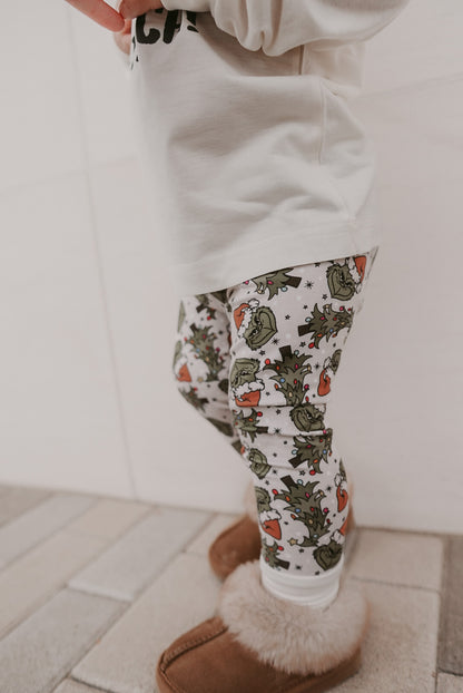 PREORDER | Handmade Leggings | Santa Grinch