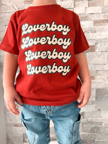 100% FINE Cotton TEE | Loverboy on Rogue Red