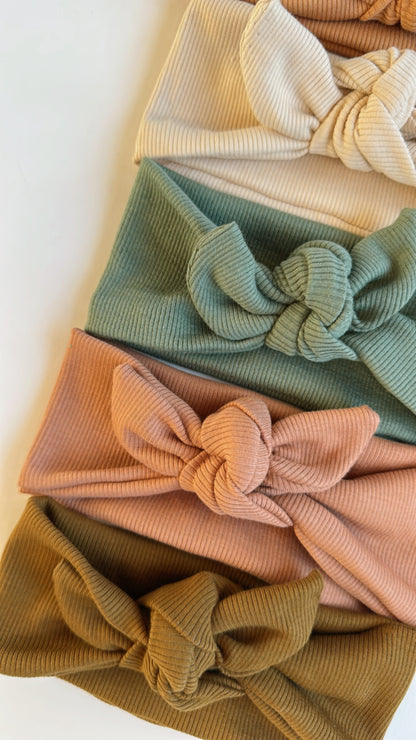 Babe Knotted Headband | Kelly Green Ribbed