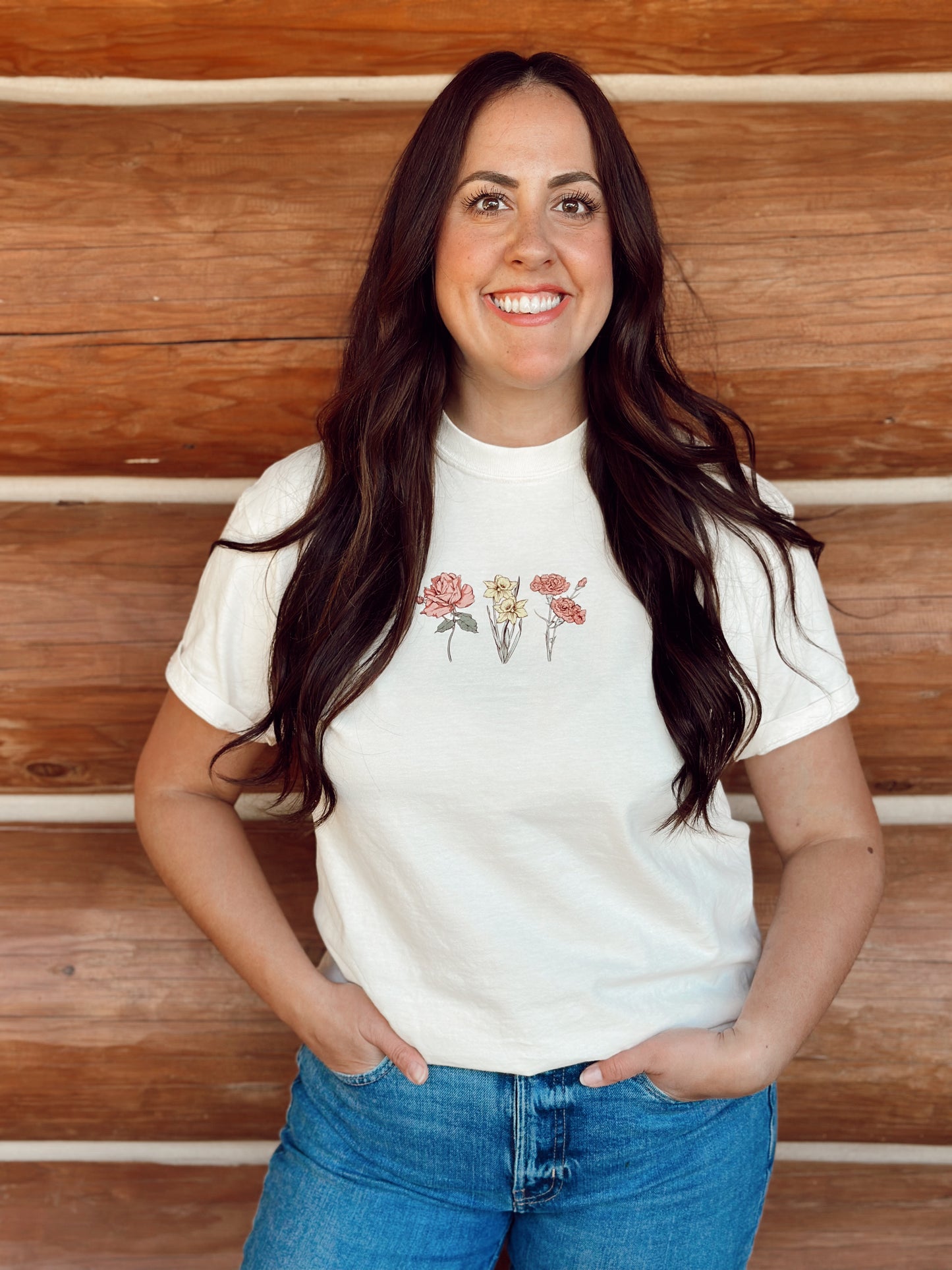 Birth Flower Tee | Adult | Customizable