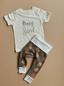 French Terry Leggings | Strawberries