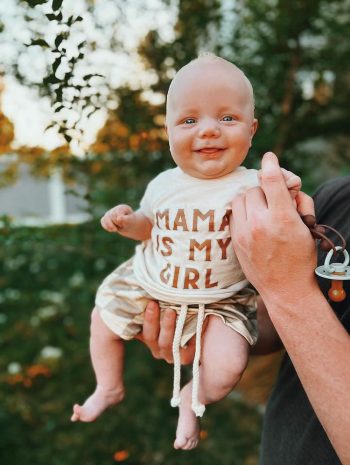 COTTON TEE | MAMA IS MY GIRL ON IVORY