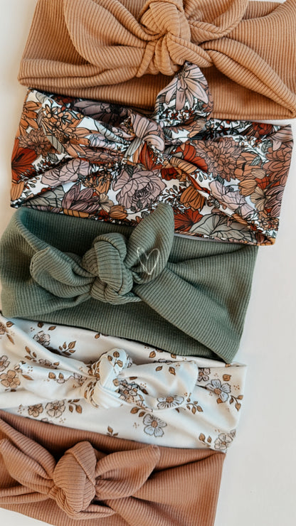 Babe Knotted Headband | Kelly Green Ribbed