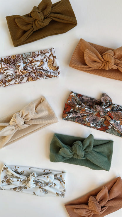 Babe Knotted Headband | Kelly Green Ribbed