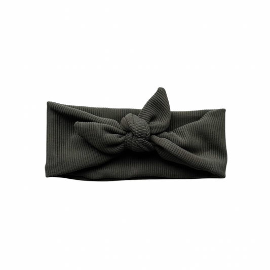 PREORDER Babe Knotted Headband | Deep Sage Ribbed