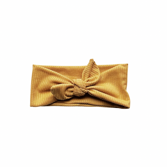 PREORDER Babe Knotted Headband | Golden Ribbed