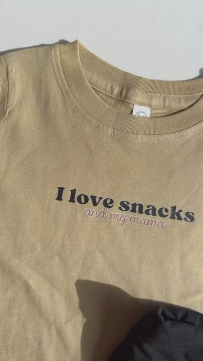 100% FINE Cotton TEE | I love Snacks